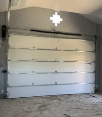 Insulated garage door from inside