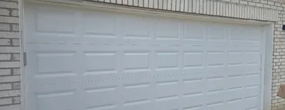 Single white garage door on a Costa Mesa ranch home