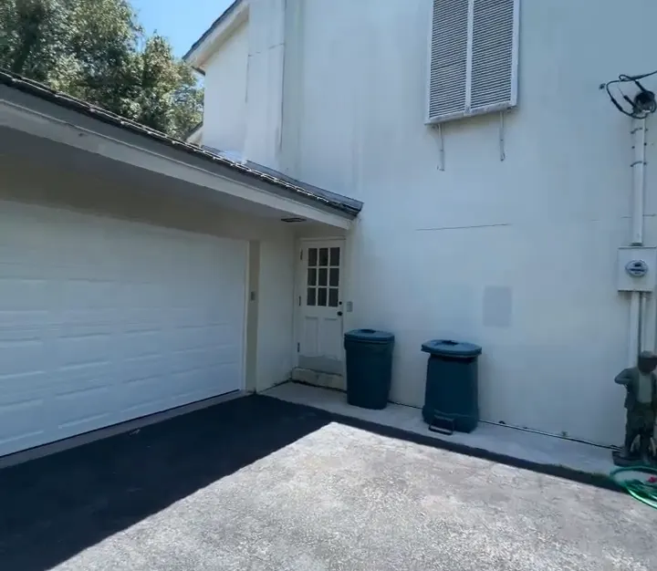 White two-car raised-panel garage door